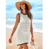 imageANRABESS Womens Swimsuit Cover Up Sleeveless Knit 2025 Summer Outfits Swimwear Bathing Suit Coverup Crochet Beach DressWhite Black