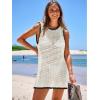 imageANRABESS Womens Swimsuit Cover Up Sleeveless Knit 2025 Summer Outfits Swimwear Bathing Suit Coverup Crochet Beach DressWhite Black