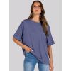 imageANRABESS Womens Tops Oversized T Shirts Short Sleeve Crewneck Summer Casual Loose Basic Tee Shirt 2025 Trendy Fashion ClothesBlue Gray