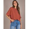 imageANRABESS Womens Tops Oversized T Shirts Short Sleeve Crewneck Summer Casual Loose Basic Tee Shirt 2025 Trendy Fashion ClothesBrick Red