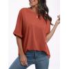 imageANRABESS Womens Tops Oversized T Shirts Short Sleeve Crewneck Summer Casual Loose Basic Tee Shirt 2025 Trendy Fashion ClothesBrick Red