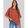 imageANRABESS Womens Tops Oversized T Shirts Short Sleeve Crewneck Summer Casual Loose Basic Tee Shirt 2025 Trendy Fashion ClothesBrick Red