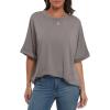 imageANRABESS Womens Tops Oversized T Shirts Short Sleeve Crewneck Summer Casual Loose Basic Tee Shirt 2025 Trendy Fashion ClothesBrown