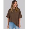 imageANRABESS Womens Tops Oversized T Shirts Short Sleeve Crewneck Summer Casual Loose Basic Tee Shirt 2025 Trendy Fashion ClothesDark Brown