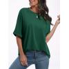imageANRABESS Womens Tops Oversized T Shirts Short Sleeve Crewneck Summer Casual Loose Basic Tee Shirt 2025 Trendy Fashion ClothesDark Green