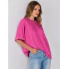imageANRABESS Womens Tops Oversized T Shirts Short Sleeve Crewneck Summer Casual Loose Basic Tee Shirt 2025 Trendy Fashion ClothesHot Pink