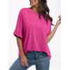imageANRABESS Womens Tops Oversized T Shirts Short Sleeve Crewneck Summer Casual Loose Basic Tee Shirt 2025 Trendy Fashion ClothesHot Pink