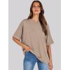 imageANRABESS Womens Tops Oversized T Shirts Short Sleeve Crewneck Summer Casual Loose Basic Tee Shirt 2025 Trendy Fashion ClothesKhaki