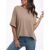imageANRABESS Womens Tops Oversized T Shirts Short Sleeve Crewneck Summer Casual Loose Basic Tee Shirt 2025 Trendy Fashion ClothesKhaki