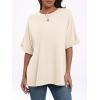 imageANRABESS Womens Tops Oversized T Shirts Short Sleeve Crewneck Summer Casual Loose Basic Tee Shirt 2025 Trendy Fashion ClothesLight Apricot
