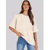 imageANRABESS Womens Tops Oversized T Shirts Short Sleeve Crewneck Summer Casual Loose Basic Tee Shirt 2025 Trendy Fashion ClothesLight Apricot