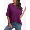 imageANRABESS Womens Tops Oversized T Shirts Short Sleeve Crewneck Summer Casual Loose Basic Tee Shirt 2025 Trendy Fashion ClothesPurple