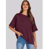 imageANRABESS Womens Tops Oversized T Shirts Short Sleeve Crewneck Summer Casual Loose Basic Tee Shirt 2025 Trendy Fashion ClothesWine