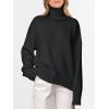 imageANRABESS Womens Turtleneck Sweaters Oversized Chunky Long Sleeve Knit High Low Hem Pullover Top 2025 Fall Winter FashionBlack