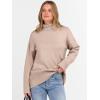 imageANRABESS Womens Turtleneck Sweaters Oversized Chunky Long Sleeve Knit High Low Hem Pullover Top 2025 Fall Winter FashionBright Tan