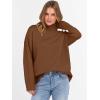 imageANRABESS Womens Turtleneck Sweaters Oversized Chunky Long Sleeve Knit High Low Hem Pullover Top 2025 Fall Winter FashionDeep Caramel