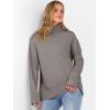 imageANRABESS Womens Turtleneck Sweaters Oversized Chunky Long Sleeve Knit High Low Hem Pullover Top 2025 Fall Winter FashionGrey Khaki