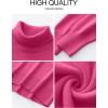 imageANRABESS Womens Turtleneck Sweaters Oversized Chunky Long Sleeve Knit High Low Hem Pullover Top 2025 Fall Winter FashionHot Pink