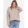 imageANRABESS Womens Turtleneck Sweaters Oversized Chunky Long Sleeve Knit High Low Hem Pullover Top 2025 Fall Winter FashionLight Khaki