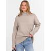 imageANRABESS Womens Turtleneck Sweaters Oversized Chunky Long Sleeve Knit High Low Hem Pullover Top 2025 Fall Winter FashionLight Khaki