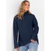 imageANRABESS Womens Turtleneck Sweaters Oversized Chunky Long Sleeve Knit High Low Hem Pullover Top 2025 Fall Winter FashionNavy Blue