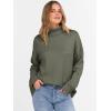 imageANRABESS Womens Turtleneck Sweaters Oversized Chunky Long Sleeve Knit High Low Hem Pullover Top 2025 Fall Winter FashionOlive Green