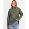 imageANRABESS Womens Turtleneck Sweaters Oversized Chunky Long Sleeve Knit High Low Hem Pullover Top 2025 Fall Winter FashionOlive Green