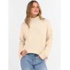 imageANRABESS Womens Turtleneck Sweaters Oversized Chunky Long Sleeve Knit High Low Hem Pullover Top 2025 Fall Winter FashionParchment