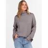 imageANRABESS Womens Turtleneck Sweaters Oversized Chunky Long Sleeve Knit High Low Hem Pullover Top 2025 Fall Winter FashionPurple Taupe