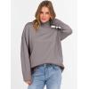 imageANRABESS Womens Turtleneck Sweaters Oversized Chunky Long Sleeve Knit High Low Hem Pullover Top 2025 Fall Winter FashionPurple Taupe