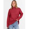 imageANRABESS Womens Turtleneck Sweaters Oversized Chunky Long Sleeve Knit High Low Hem Pullover Top 2025 Fall Winter FashionRed