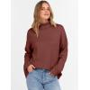 imageANRABESS Womens Turtleneck Sweaters Oversized Chunky Long Sleeve Knit High Low Hem Pullover Top 2025 Fall Winter FashionRust