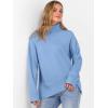 imageANRABESS Womens Turtleneck Sweaters Oversized Chunky Long Sleeve Knit High Low Hem Pullover Top 2025 Fall Winter FashionSky