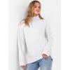 imageANRABESS Womens Turtleneck Sweaters Oversized Chunky Long Sleeve Knit High Low Hem Pullover Top 2025 Fall Winter FashionWhite