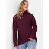 imageANRABESS Womens Turtleneck Sweaters Oversized Chunky Long Sleeve Knit High Low Hem Pullover Top 2025 Fall Winter FashionWine Red