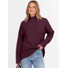 imageANRABESS Womens Turtleneck Sweaters Oversized Chunky Long Sleeve Knit High Low Hem Pullover Top 2025 Fall Winter FashionWine Red