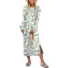 imageANRABESS Long Sleeve Midi Dresses for Women Fall Fashion Casual Vacation Crewneck Loose Split Striped Long Tshirts DressFloral Colorful