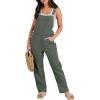 imageANRABESS Overalls for Women Loose Fit Denim Overalls Adjustable Strap Jean Jumpsuit Bib Romper 2025 Fall Casual Work OutfitsArmy Green