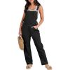 imageANRABESS Overalls for Women Loose Fit Denim Overalls Adjustable Strap Jean Jumpsuit Bib Romper 2025 Fall Casual Work OutfitsBlack