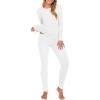 imageANRABESS Thermal Underwear for Women Long Johns Fleece Lined Base Layer Pajama Set Cold Weather Top Bottom Winter ClothingWhite