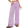 imageANRABESS Womens Striped Gingham Pants 2025 Pajama Lounge Boxer Pants Cute Comfy PJ Bottoms with Pockets Y2K Plaid OutfitsPurple White Plaid