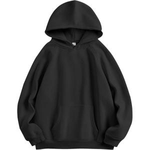 imageANRABESS Women Hoodies Oversized Fleece Long Sleeve Comfy Casual Basic Pullover Sweatshirts 2025 Fall Outfits Y2K ClothesBlack