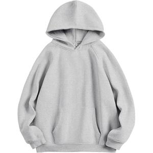 imageANRABESS Women Hoodies Oversized Fleece Long Sleeve Comfy Casual Basic Pullover Sweatshirts 2025 Fall Outfits Y2K ClothesLight Grey