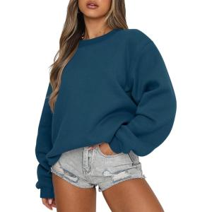 imageANRABESS Womens Sweatshirts Crewneck Fleece Oversized Pullover Sweaters Fall Winter Cute Tops Teen Girls Preppy Clothes 2025Deep Blue