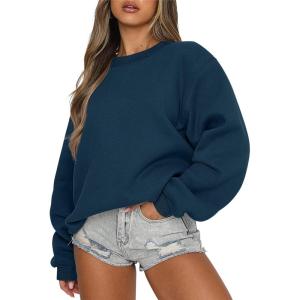 imageANRABESS Womens Sweatshirts Crewneck Fleece Oversized Pullover Sweaters Fall Winter Cute Tops Teen Girls Preppy Clothes 2025Navy Blue