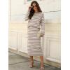 imageANRABESS 2 Piece Skirts Sets For Women Fall Fashion 2025 Striped Sweater Midi Dress Knit Lounge Travel Outfits Winter ClothesAlmond White
