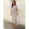 imageANRABESS 2 Piece Skirts Sets For Women Fall Fashion 2025 Striped Sweater Midi Dress Knit Lounge Travel Outfits Winter ClothesAlmond White