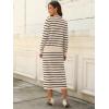 imageANRABESS 2 Piece Skirts Sets For Women Fall Fashion 2025 Striped Sweater Midi Dress Knit Lounge Travel Outfits Winter ClothesBeige Black