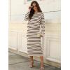 imageANRABESS 2 Piece Skirts Sets For Women Fall Fashion 2025 Striped Sweater Midi Dress Knit Lounge Travel Outfits Winter ClothesBeige Black