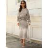imageANRABESS 2 Piece Skirts Sets For Women Fall Fashion 2025 Striped Sweater Midi Dress Knit Lounge Travel Outfits Winter ClothesBeige Black